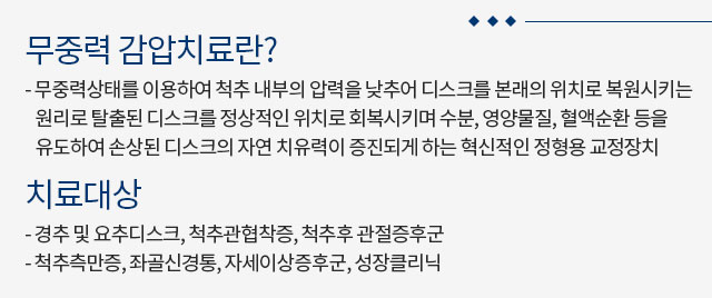 무중력 감압치료 내용