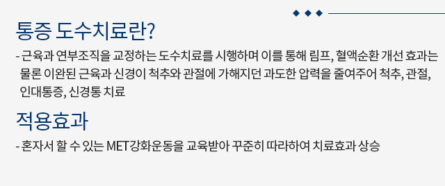 통증 도수치료 내용